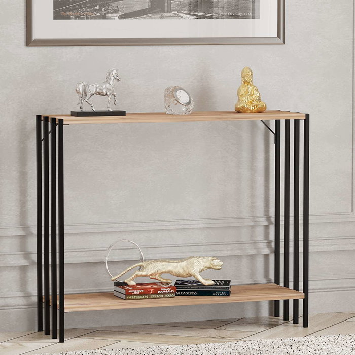Hanah Home Aparador Verona Negro y Pino Atlántico - 90x74x26 cm